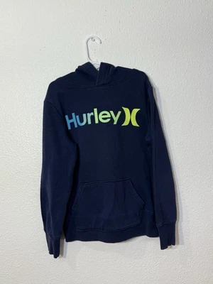 Hurley Boys Navy Blue Pullover Active Fleece Lined Hoodie Sweatshirt Size 7/8 - Image 1 of 4