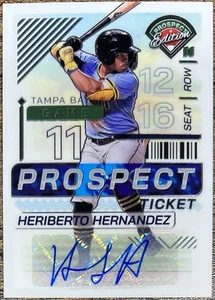 2024 Panini Prospect Edition Heriberto Hernandez Signatures Auto #76 Rays - Picture 1 of 2