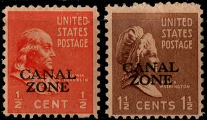 Canal Zone Stamps Scott # 118 - # 119 Mint F-VF Presidential Issue Complete Set - Picture 1 of 1