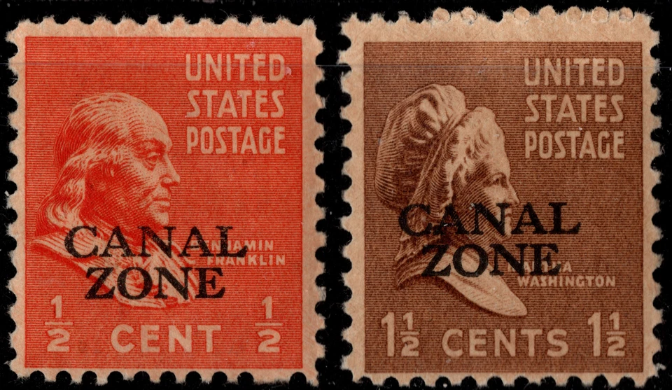 Canal Zone Stamps Scott # 118 - # 119 Mint F-VF Presidential Issue Complete Set - Image 1 of 1