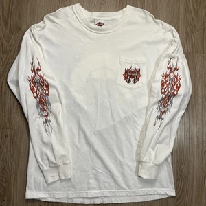 Vintage Y2K Harley Davidson Long Sleeve Flames Tribal Minnesota L 2005 - Bild 1 von 5