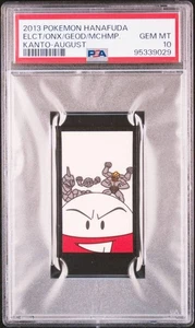 Pokemon PSA 10 HANAFUDA 2013 Electrode Machamp Onix Geodude KANTO AUGUST Japan - Picture 1 of 2
