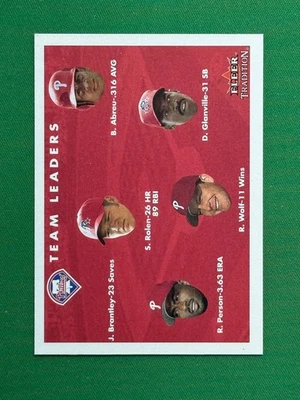 2001 Fleer Tradition Team Leaders CL #424 Rolen Abreu Glanville 狼人 — 第 1/2 张图片