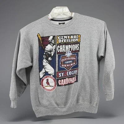 复古 1996 年圣路易斯红雀队入门运动衫 XL 美国美国职棒大联盟冠军赛 — 第 1/4 张图片
