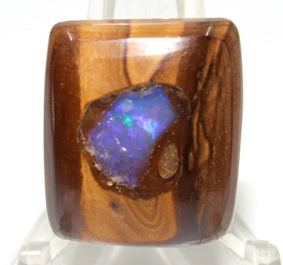 19.80 Cts Natural Australian Boulder Opal Cabochon Loose Gemstone 21x18x5mm - Image 1 of 2