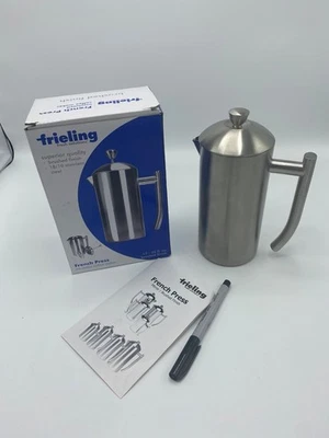 Prensa francesa de doble pared con frieling de 22 oz nueva en caja, acero inoxidable cepillado - envío gratuito Foto 1 de 3