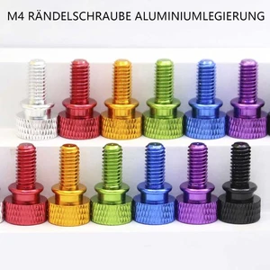 Rändelschraube Aluminiumlegierung Rändelschrauben Schrauben Mehrfarbig M4 - Picture 1 of 66