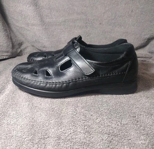 Zapatos mocasines de cuero negros SAS Roamer Tripad Comfort Mary Jane para mujer 8 W usados en excelente estado - Imagen 1 de 7