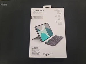 Logitech Flip Folio, Keyboard Case for iPad Pro 11-inch (M4) & iPad Air 11-inch - Picture 1 of 7