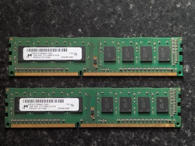 Lot of 2 Micron MT8JTF25664AZ-1G4M1 DDR3 SDRAM 4GB (2x2GB) 1333 MHz DIMM 240-Pin - Image 1 of 2