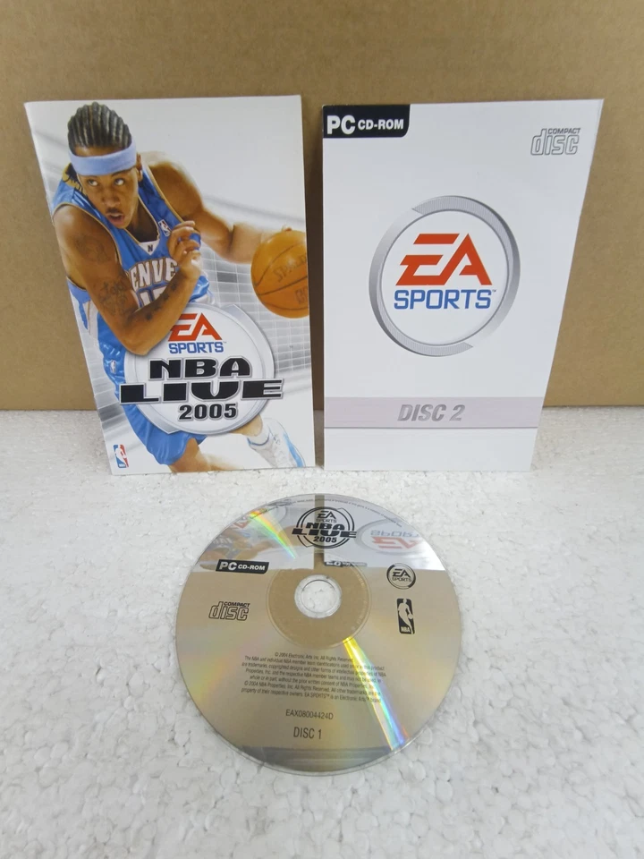 NBA Live 2005 PC CD EA Sports 2 Discs Basketball Game Manual Code Key Mint - Image 1 of 1