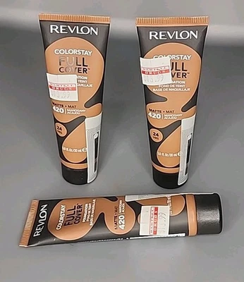 (3 Pack) Revlon Colorstay Full Cover Foundation #420 Mahogany - 1.0 fl oz Each - Image 1 of 4