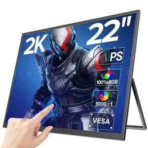 Tragbarer Monitor Touchscreen 22 Zoll 2K 2560x1440 Mobiles Display for Laptop PC - Bild 1 von 7