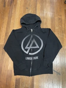 Sudadera con Capucha Negra con Cremallera Linkin Park Vintage Y2k Banda Media Grunge y2k Patinador 234 - Imagen 1 de 5