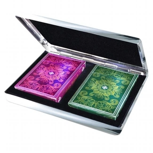 Natico Originals 60-G521B Game 2 Decks Of Cards Silver - Image 1 of 1