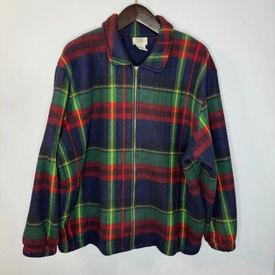 Vintage Teddi Full Zip Fleece Plaid Multi Jacket Full Zip Women's 2X  - Image 1 of 4