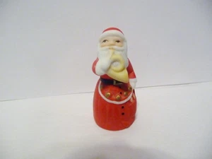 THIMBLE VINTAGE BISQUE ENESCO SANTA CLAUS PLAYING A FRENCH HORN - Picture 1 of 5