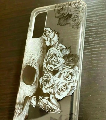 For Samsung Galaxy Note 20 / Note 20 Ultra - Rubber Case Black Clear Candy Skull - Image 1 of 4