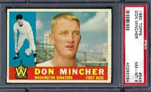 1960 Topps #548 PSA 8 Don Mincher Senators 548 - Bild 1 von 2