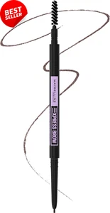 Eyebrow Pencil Deep Brown Slim Precision Tip Buildable Formula Spoolie - Picture 1 of 12