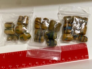 12 Matched Pairs Of Ghanaian Powdered Glass Beads-Earrings, Bracelet Or Necklace - Picture 1 of 6