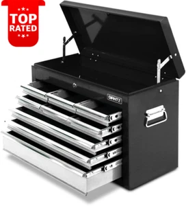 9 Drawer Large Tool Chest Trolley Lockable Toolbox Storage Cabinet Cart Heavy Du - Picture 1 of 12