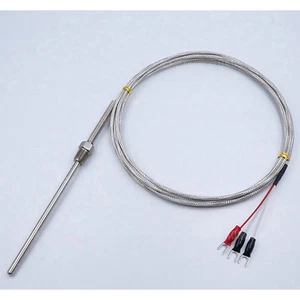 Sensor de sonda RTD PT100 ohmios L 50 mm PT 1/8" hilo D 4,8Ø 2M con cable de plomo 3P - Imagen 1 de 1