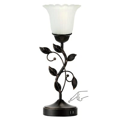 Lámpara de noche táctil RORIANO con 2 puertos de carga USB, Nightsta regulable en 3 vías... Foto 1 de 4