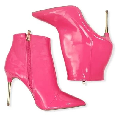 Botines Barbie Niña Punta Punta Tacón Dorado Talla 6 Foto 1 de 4