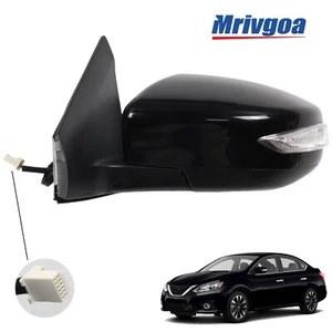 For 2016-2019 Nissan Sentra Powered Turn Signal Left Driver Side View Mirror - Picture 1 of 7