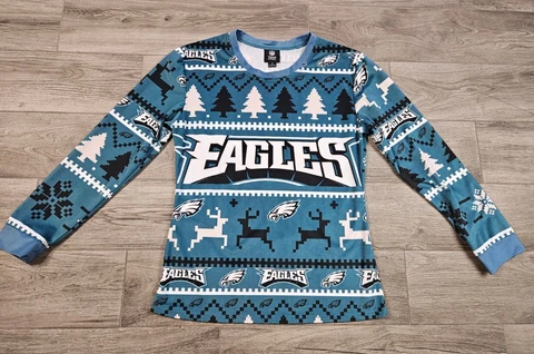 Team Apparel NFL Philadelphia Eagles Christmas Winter Fleece Sweater Size Medium Cover