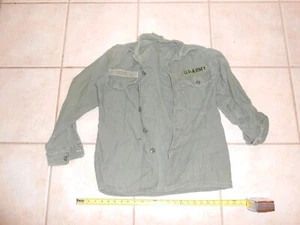 RARE VINTAGE OD GREEN US ARMY MILITARY SHIRT COAT PATCH SIZE SMALL / MEDIUM - Picture 1 of 7