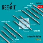 Pylons for Rafale type 2 (Resin Upgrade set) 1/48 ResKit RS48-0437