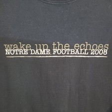 Notre Dame Fighting Irish 2008 Adidas 2xl Mens Blue Graphic Logo Tshirt NCAA