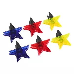 Clip in plastica a forma di stella con magnete per magneti frigorifero set da 6 - Foto 1 di 6