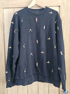 Ashley Marc Hovelle Black Sweatshirt with swimmers embroidery Size XL - Picture 1 of 13