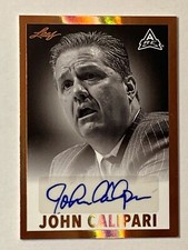 2021-22 LEAF Memories 1960 Leaf Signatures John Calipari BW-JC1 Autograph