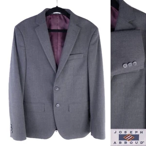 joseph abboud boys blazer sports coat size 14 Solid Gray 2-Button Poly Blend - Picture 1 of 13
