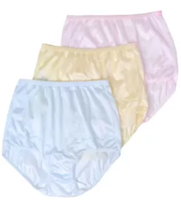 Dixie Belle Underwear Women's Blue/Pink/Beige Nylon Brief Panties 3 Pack - Picture 1 of 8
