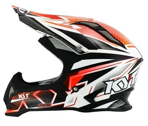 CASCO KYT STRIKE A RAYAS ÁGUILA BLANCO/ROJO MX - ACU ESTAMPADO ORO - KY/SE-ST-WH - Imagen 1 de 2