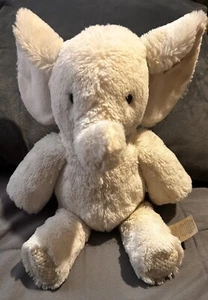 Lambs & Ivy Signature Jamboree Plush Elephant Marshmallow Gray, Gold, White Soft - Picture 1 of 15