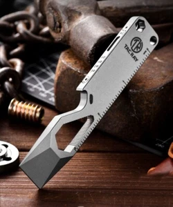 EDC Titanium Alloy Pocket Multi Pry Bar Crowbar Opener Portable Outdoor Gadgets - Picture 1 of 21
