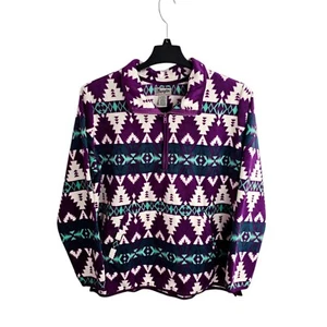 Wrangler Fleece Pullover Aztec Southwest Quarter Zip Pockets Size XL - Picture 1 of 7