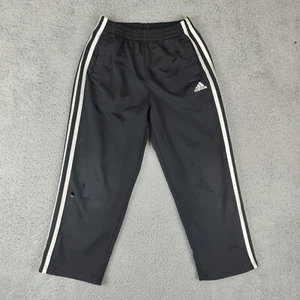 Adidas Track Pants Black Girls 6 White Stripes Three Stripes Pockets Athletic - Picture 1 of 6