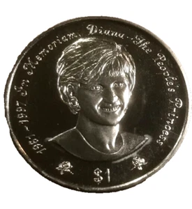 elf Niue 1 Dollar 1997 Princess Diana - Bild 1 von 2