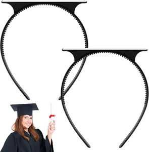2 Pack Graduation Cap Headband Insert - Secures Cap and Keeps Hairstyle, Upgrade - Picture 1 of 7