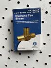 New Brass Hydrant Tee  3/4" x 3/4" x 3/4" solid cast brass
