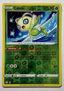 Tarjeta holográfica inversa Celebi 003/072 - Juego de cartas coleccionables Pokémon Shining Fates - ¡Casi como nueva! - Imagen 1 de 5