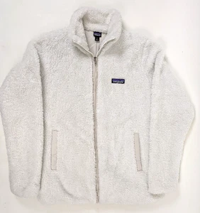 Patagonia Los Gatos 1/4 Zip Bianco Pullover Fuzzy Pile Giacca Donna Medium - Foto 1 di 5