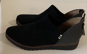 NWOB Dr Scholls Black Insane Be Free Energy Tech Ankle Bootie Zip Back Size 10M - Picture 1 of 6